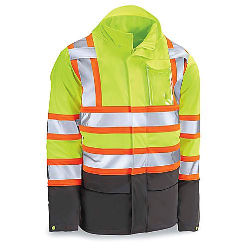 Vêtements de pluie flexibles à haute visibilité