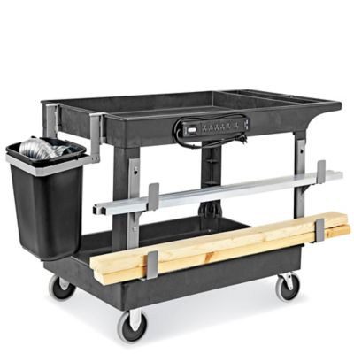 Rubbermaid® Service Cart - 41 x 20 x 38, Black H-1852BL - Uline