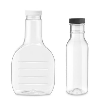 Clear Boston Round Bottles Bulk Pack - 32 oz S-21698B - Uline