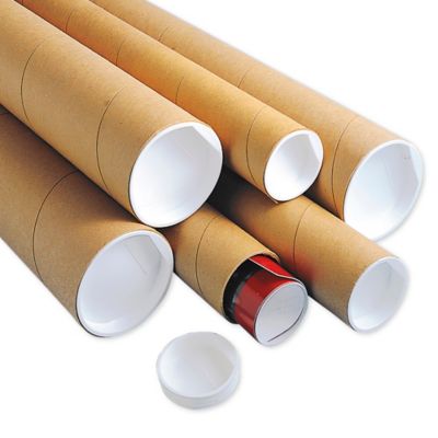 Jumbo Kraft Mailing Tubes with End Caps - 5 x 24, .125 thick S-10723 -  Uline