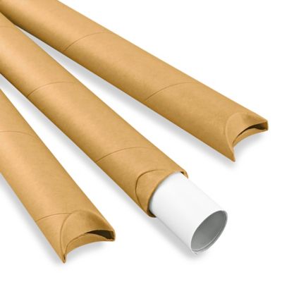 Kraft Mailing Tubes with End Caps - 4 x 20, .080 thick S-12086 - Uline