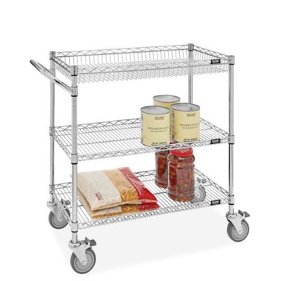 Black Wire Utility Cart - 36 x 24 x 40 H-6604 - Uline