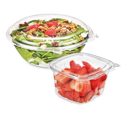 Clear Hinged Take-Out Containers - 46 oz - ULINE - Carton of 250 - S-22913