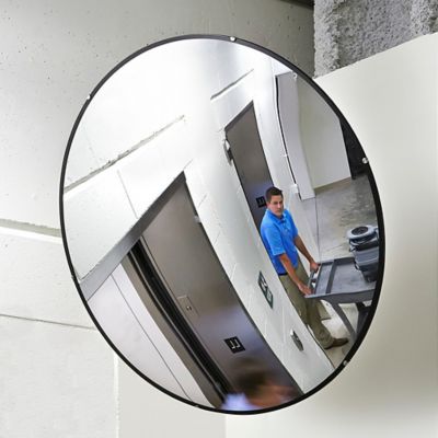 Miroir de sécurité convexe en verre – 26 po, usage intérieur H-1548-I -  Uline