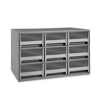 Plastic Parts Cabinet - 26 Drawer, 20 x 7 x 11, Black - ULINE - H-5578BL