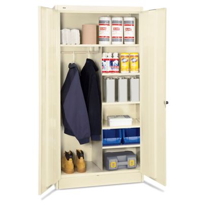 Classic Storage Cabinet - 2-Shelf, Mahogany - ULINE - H-6859MAH
