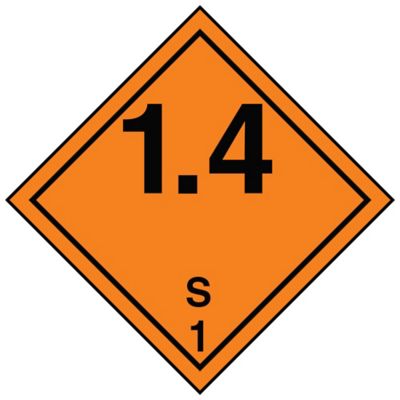 International Labels - Explosive "1.4S", 4 x 4"