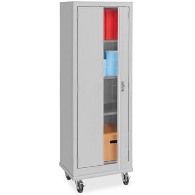 Downtown Storage Cabinet - 2-Shelf, Gray - ULINE - H-6859GR