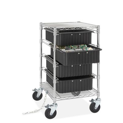 APPROVED VENDOR WIRE CART,2 SHELF,36X18X39,BLACK - Wire Shelf and Utility  Carts - GGM2HDH6