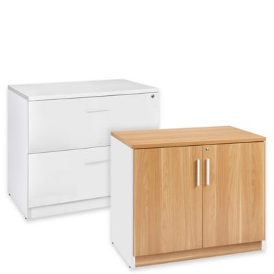 Classic Storage Cabinet - 2-Shelf, Mahogany H-6859MAH - Uline