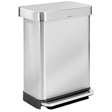 Jumbo Step-On Stainless Steel Trash Can