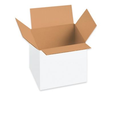 Boîtes de carton ondulé – 14 x 10 x 10 po, blanc S-16457 - Uline