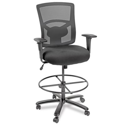 Tabouret de travail en maille pour tailles fortes et élancées