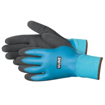 Winter Work Gloves for Men and Women, Thermal Insulated Freezer Gloves,  100% Latex Coating, T1 & T3, Orang & Green, 2 Pairs, Medium