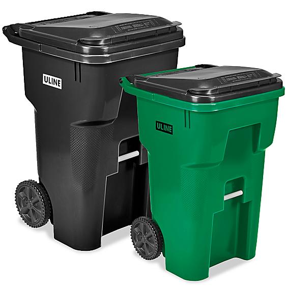 Uline Trash Cans with Wheels