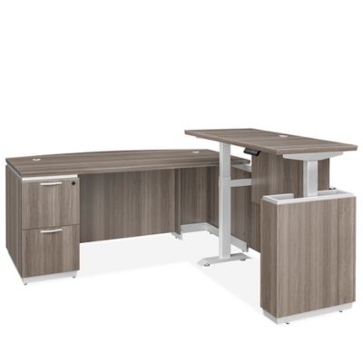 Downtown Executive L-Desks with Adjustable Height Return
