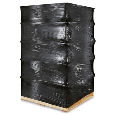 Uline Machine Length Stretch Film - Black Opaque