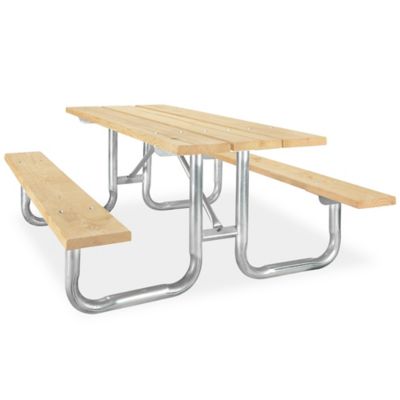 ADA Metal Picnic Table - 8' Rectangle H-2673 - Uline