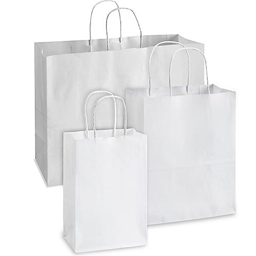 Bolsas de Papel Blanco para Compras