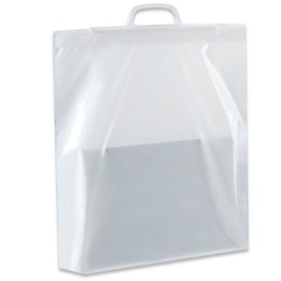 Plastic Shopping Bags - Die Cut Handle Bags - 12 x 15, Clear - ULINE - Carton of 500 - S-7632C