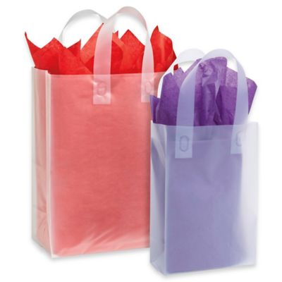 Plastic Shopping Bags - Die Cut Handle Bags - 12 x 15, Clear - ULINE - Carton of 500 - S-7632C