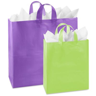 Plastic Shopping Bags - Die Cut Handle Bags - 12 x 15, Clear - ULINE - Carton of 500 - S-7632C