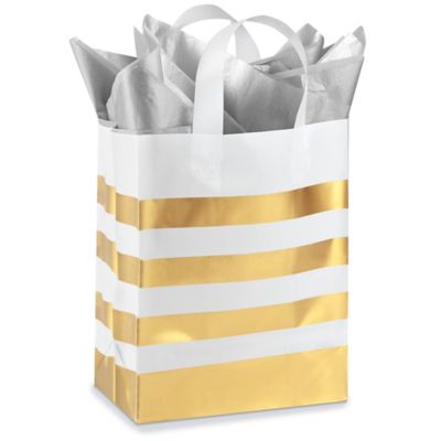 Jumbo Gift Bags - 16 1/2 x 22, Gold S-25117GOLD - Uline