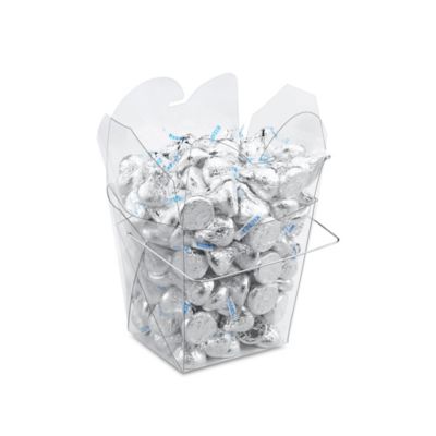 Boîtes transparentes pour commande à emporter en stock
