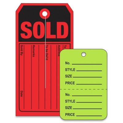Size Stickers, Size Labels, Sale Stickers, Retail Tags in Stock