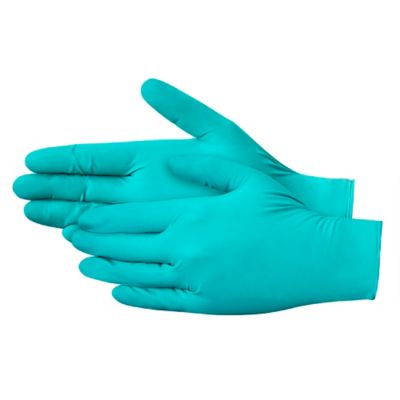 Uline Secure Grip™ Nitrile Gloves - Powder-Free, Orange, Large