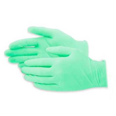 Uline Secure Grip™ Nitrile Gloves - Powder-Free, Orange, Large