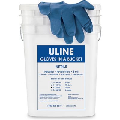 Uline Secure Grip™ Nitrile Gloves - Powder-Free, Black, Large