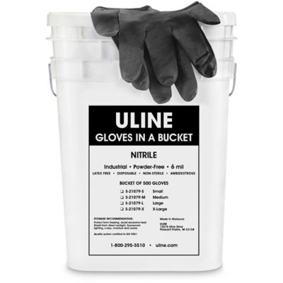 Nitrile Gloves in a Bucket