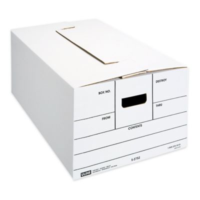 Cajas para Archivos con Tapa Abatible - 15 x 12 x 10, Kraft S-21531 - Uline