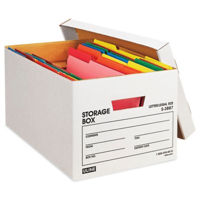 Caja Económica con Tapa para Archivos - 24 x 12 x 10 S-9879 - Uline