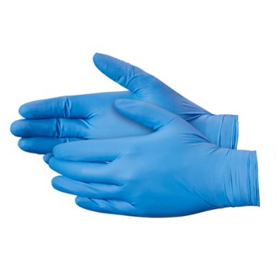 Uline Secure Grip™ Nitrile Gloves - Powder-Free, Orange, Large