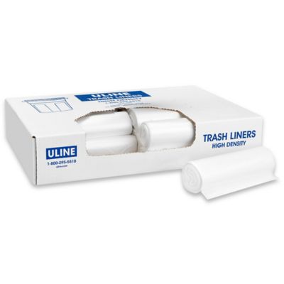 Drawstring Trash Liners - .8 Mil, 13 Gallon, Clear S-15583C - Uline