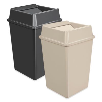 Rubbermaid® Domed Trash Can - 25 Gallon, Beige H-1197BE - Uline