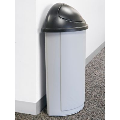 Half-Round Trash Can