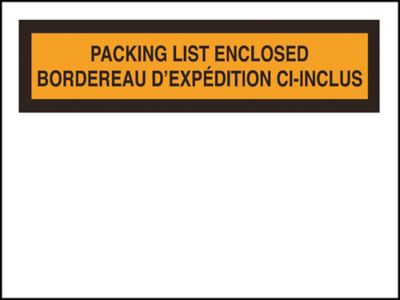 French Packing List Envelopes