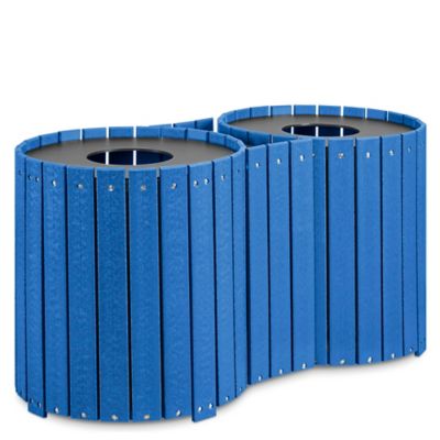 Double Recycled Plastic Trash Can - 64 Gallon