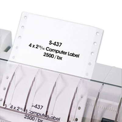 Uline White Pinfeed Computer Labels