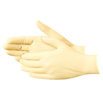 Uline Guantes de Látex Industriales - Libres de Talco, Grosor 5 Mil,  Medianos S-6606M - Uline