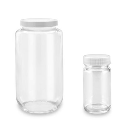 Clear Wide-Mouth Glass Jars