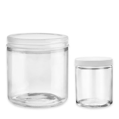 Clear Straight-Sided Glass Jars