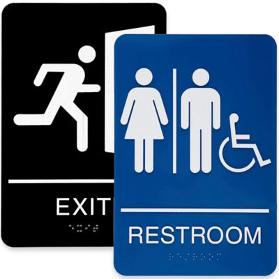Plastic Restroom and Access Signs