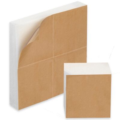 Plank Foam with Adhesive - Perfed, White, 24 x 24 x 1 - ULINE Canada - Carton of 10 - S-11820