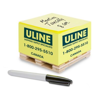 Uline – Feuillets autocollants sur palette