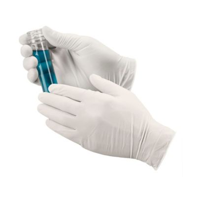 Uline Black Latex Gloves - Powder-Free, Large S-19810L - Uline