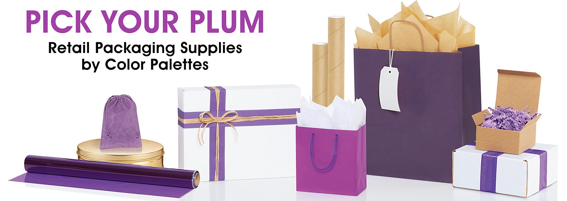 Pick Your Plum - Retail Packaging Supplies by Color Palettes